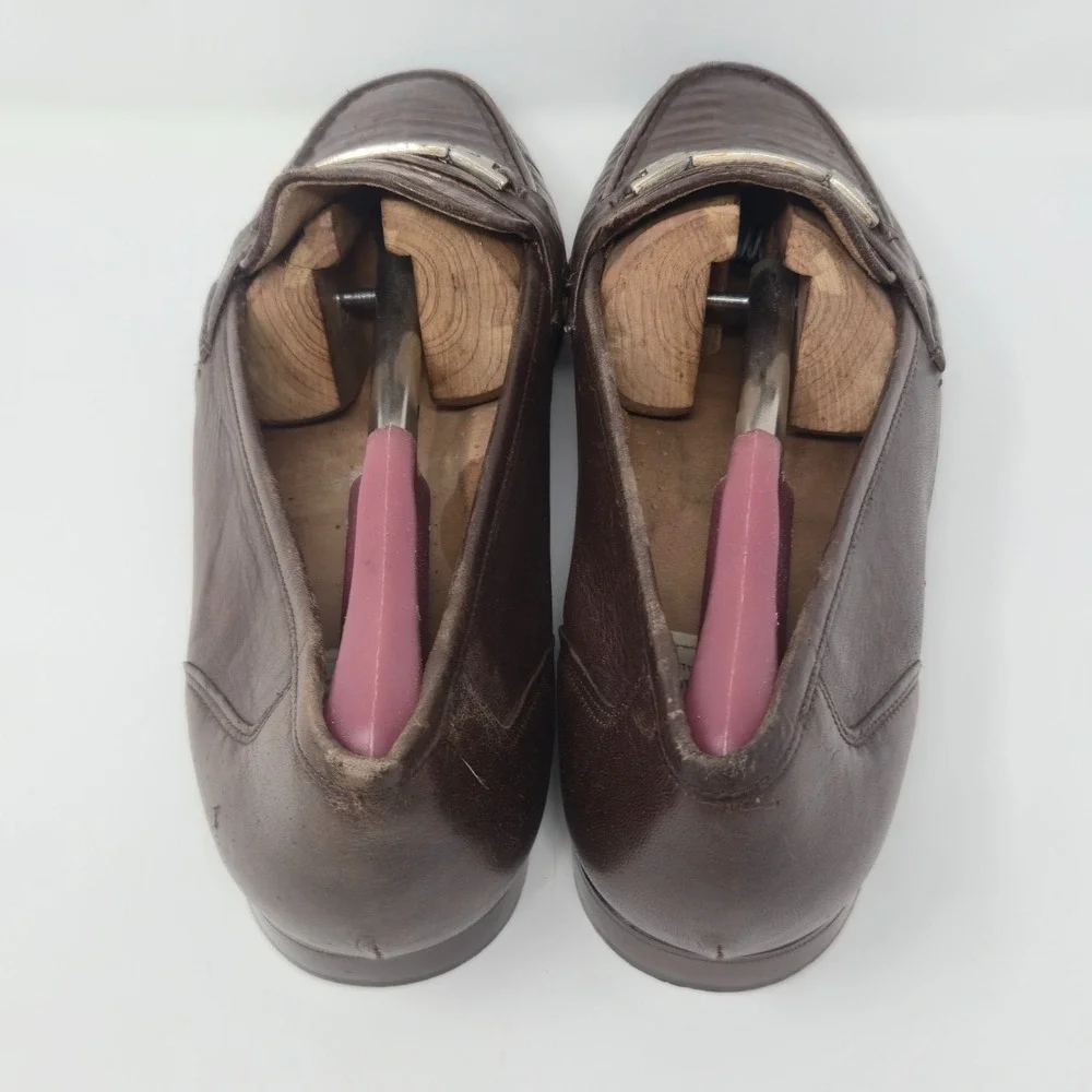 Bruno Magli Men's 11.5M Brown Genuine Alligator Bit Loafers Made in Italy